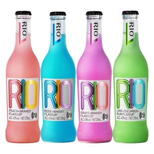 RIO锐澳预调鸡尾酒洋酒经典玻璃瓶275ml*2瓶整箱装女士晚安果味酒
