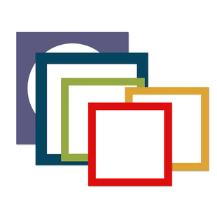 中国风剪纸窗花装裱卡纸裱框展示底卡贴画幼儿园diy手工艺术作品