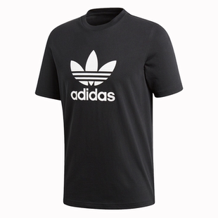 Adidas三叶草 男子时尚经典简约Logo纯棉透气短袖T恤 CW0709 0710