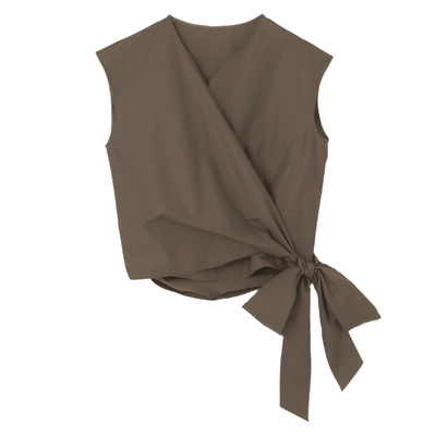 BEIGE，HYDRANGEA /无袖系带设计感女士上衣衬衫blcwsm0551onward