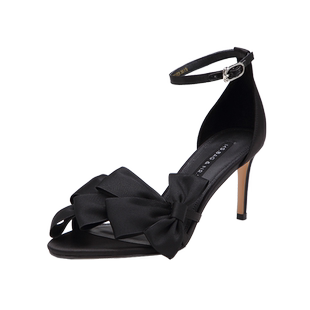 包小姐与鞋先生夏款圆头一字带蝴蝶结细高跟鞋前空女凉鞋BW232020