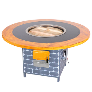 铁锅炖灶台桌柴火灶地锅鸡大锅土灶商用自吸火锅桌子柴火鸡专用灶