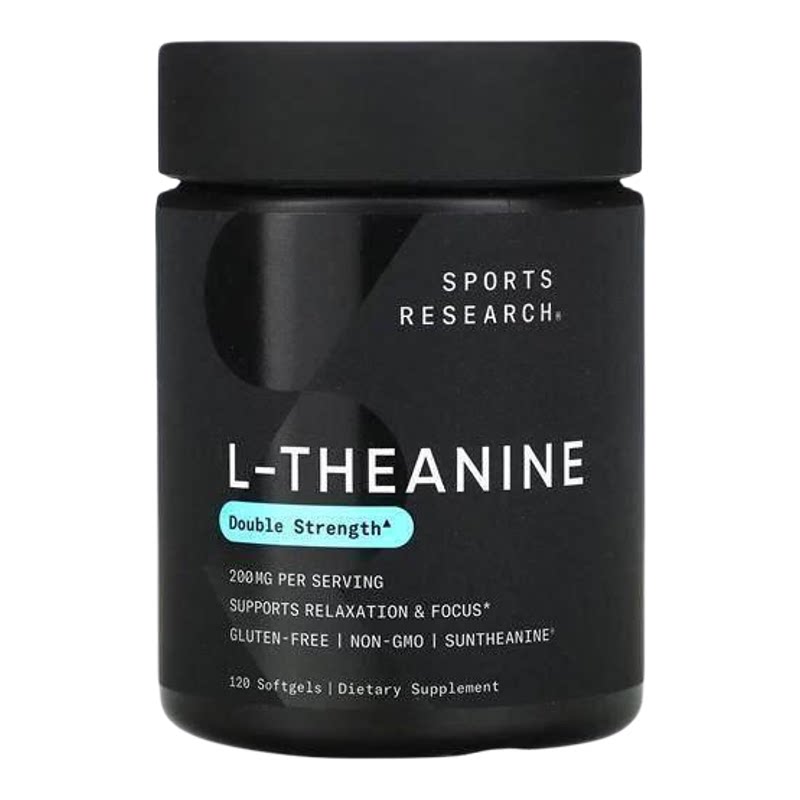 SportsResearch双倍功效L-茶氨酸舒缓焦虑紧张专注大脑健康