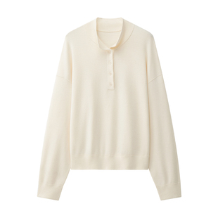 TEASEL「省心云朵」精纺羊毛可机洗可烘干智性运动风亨利领卫衣