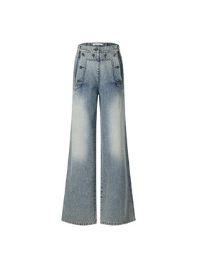 PORTS1961高腰牛仔长裤