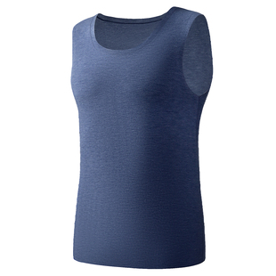 爱舒肤加厚保暖内衣男士山羊绒腈纶发热纤维高端打底背心磨毛无袖