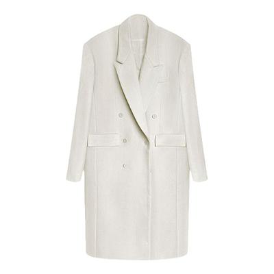 TRENDYWU秋冬气质人字纹大衣