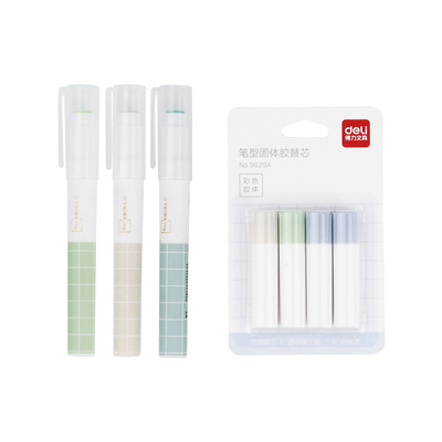 得力笔型固体胶便携手帐工具办公