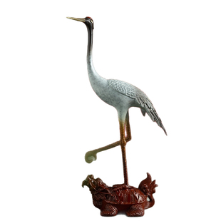 铜龟鹤摆件家居装饰工艺品仙鹤摆件龟鹤祝寿贺礼送老人礼品礼物