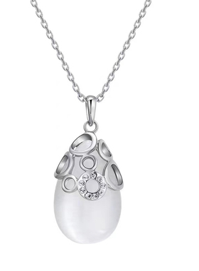 仲夏之晶仿猫眼石平安扣项链女