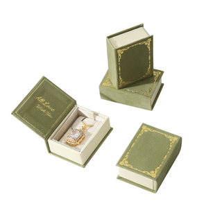 凯拓复古轻奢首饰盒小巧迷你磁吸书本情书表白戒指盒拍照项链盒子