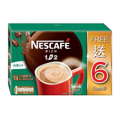 雀巢咖啡1+2特浓42包香港Nescafe