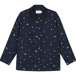 SALT.P可颜2026春新款深蓝碎花工装外套女夹克/半裙AC36110050