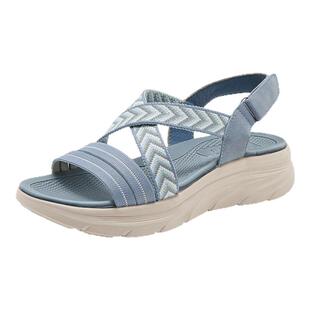 可下水松糕厚底凉鞋女夏季2025新款旅游运动不累脚软底增高沙滩鞋