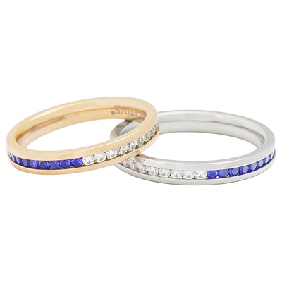 ROADLATIVE蓝白锆石钛钢戒指