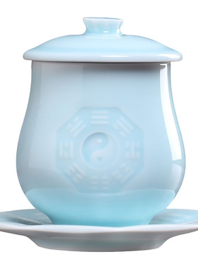 戴玉堂陶瓷太极八卦敬神供杯供奉