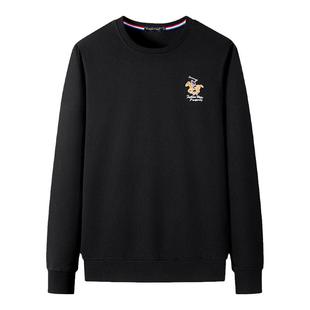 拉尔伦保罗春秋优质印花长袖套头休闲时尚男士宽松大码圆领卫衣