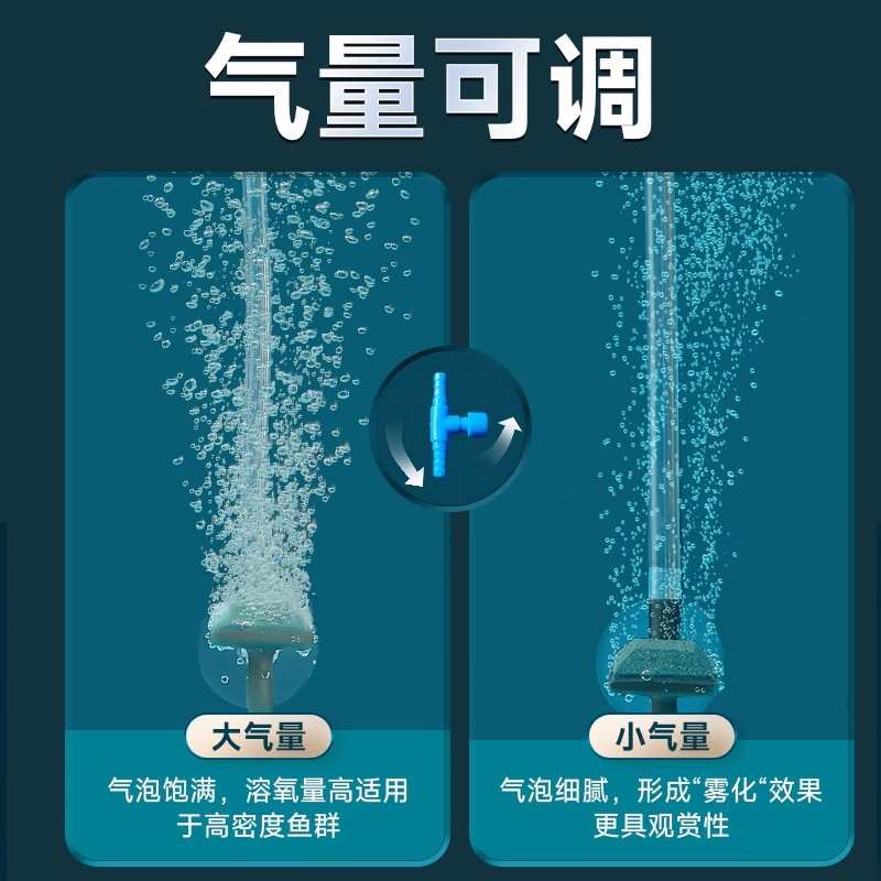 yee鱼缸纳米气盘雾化气泡石增氧头气泡盘静音配件大全爆氧细化器