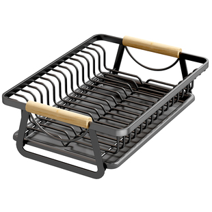 厨房碗碟沥水架碗盘筷子收纳置物架带托盘碗架家用台面水槽滤水篮