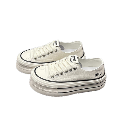 速利玛真皮小白鞋女2024春季新款