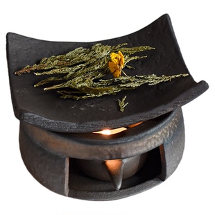 厚院【圭窈里】日式粗陶香薰炉可干烧烘烤炉家用小众高级植物熏香