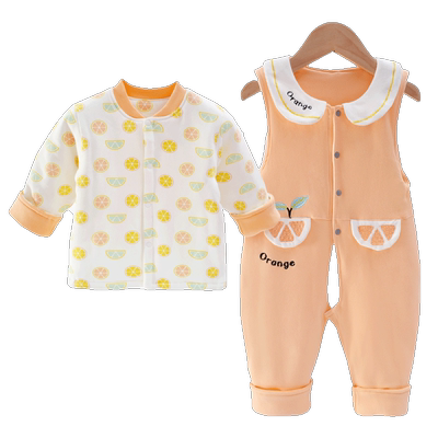 新生连体公主风外出夹棉棉背带裤