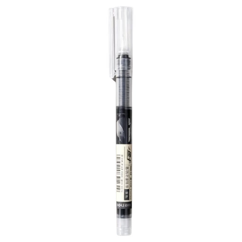 得力直液式走珠笔s856 中性笔黑色签字水笔0.5水性速干直液笔包邮