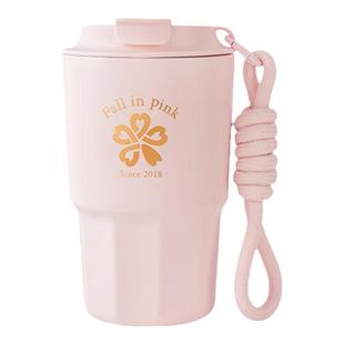 九木杂物社樱花玻璃吸管咖啡杯透明高颜值大容量杯子女生生日礼物