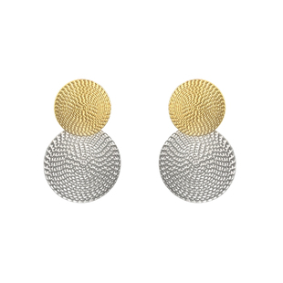 双色夸张耳环女款2025新款爆款高级感耳坠秋冬巨好看轻奢气质耳饰