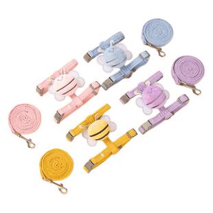 小狗狗牵引绳蜜蜂工字胸背带防挣脱外出专用泰迪比熊博美遛狗猫绳