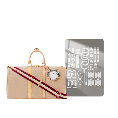 适用LV KEEPALL 45 旅行袋Grace Coddington联名小猫猫包五金贴膜