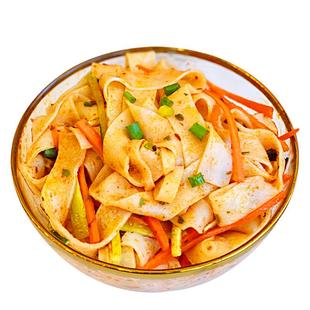 味哒哒红油面皮16袋装嗨吃家麻酱速食品干拌擀面皮免煮网红酸辣粉
