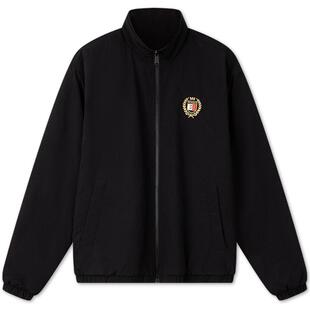 【双面穿】Tommy秋冬男摇粒绒美式徽章刺绣宽松立领抓绒夹克外套