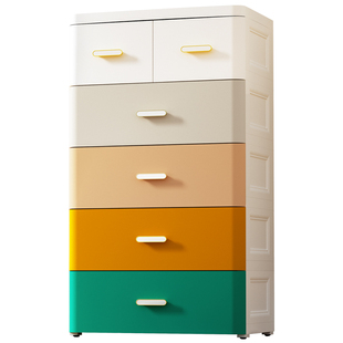 加厚特大抽屉式储物收纳柜儿童衣柜多层塑料柜宝宝衣服玩具五斗柜
