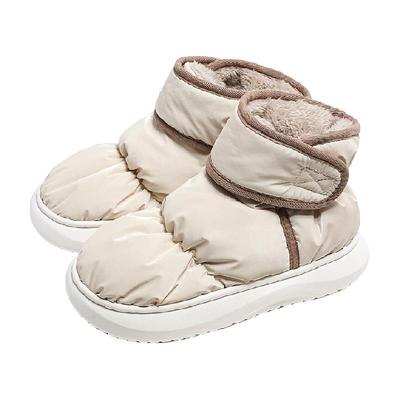 利达妮魔术贴高帮防水厚底雪地靴