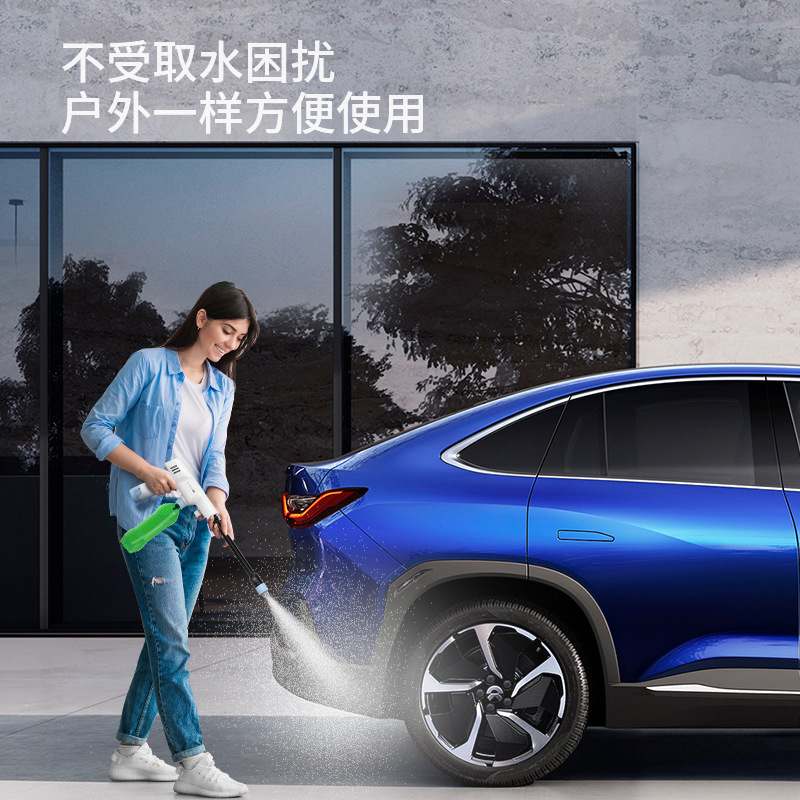 新款直销小巳新品无线锂电高压洗车机家用便携水汽车摩托空调庭院