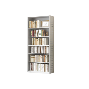 家用钢制书架书柜儿童储物架带挂板收纳柜子33cm深洞洞板置物架