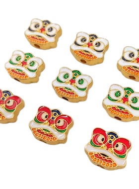 古法沙金烧蓝滴油醒狮隔珠串珠