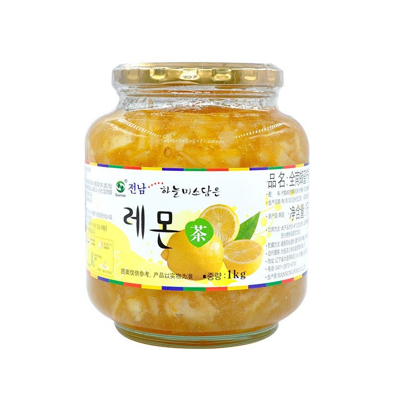 韩国全南蜂蜜柠檬茶罐装柚子茶果酱水果茶进口泡水冲饮冲泡饮品