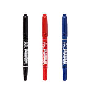 100支装小双头油性记号笔 红色蓝色黑色勾线笔不掉色物流笔马克笔