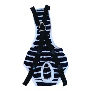 宠物狗狗生理裤纯棉卫生裤蓝条纹背带裤不掉肩公母可穿休闲裤内裤