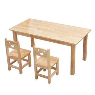 幼儿园桌子实木儿童阅读区小桌子宝宝玩具桌蒙氏教具早教课桌椅