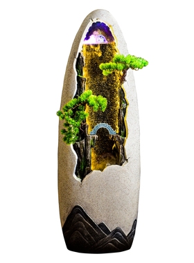 巧娜树脂流水现代客厅摆件家居