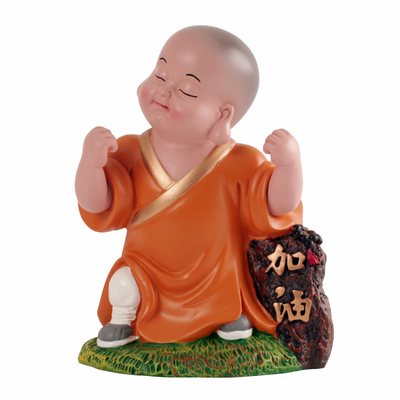妙工坊励志禅意小和尚工位摆件