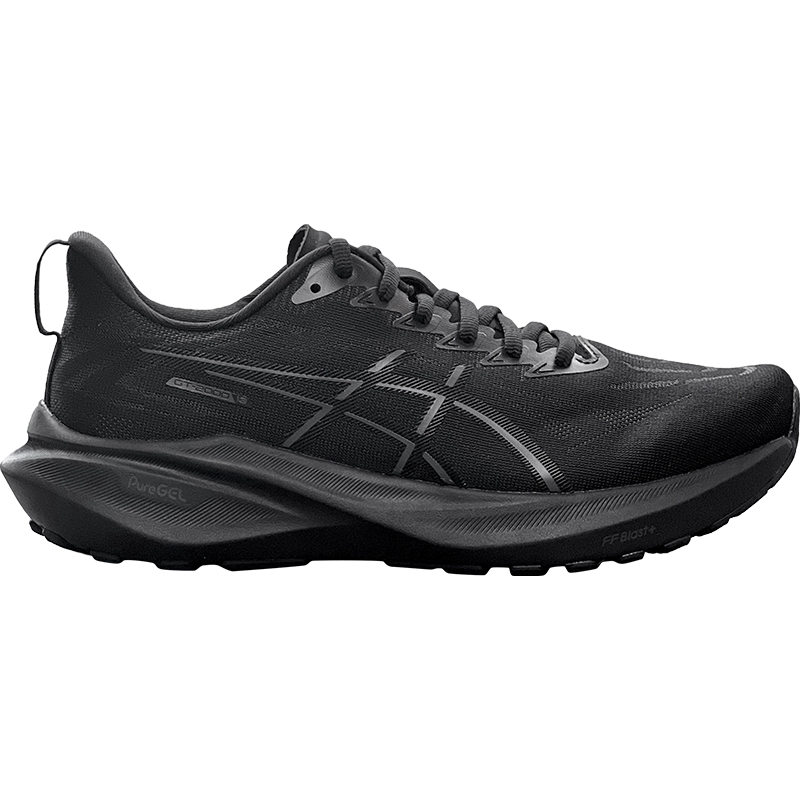 ASICS正品!全黑支撑透气男士跑鞋