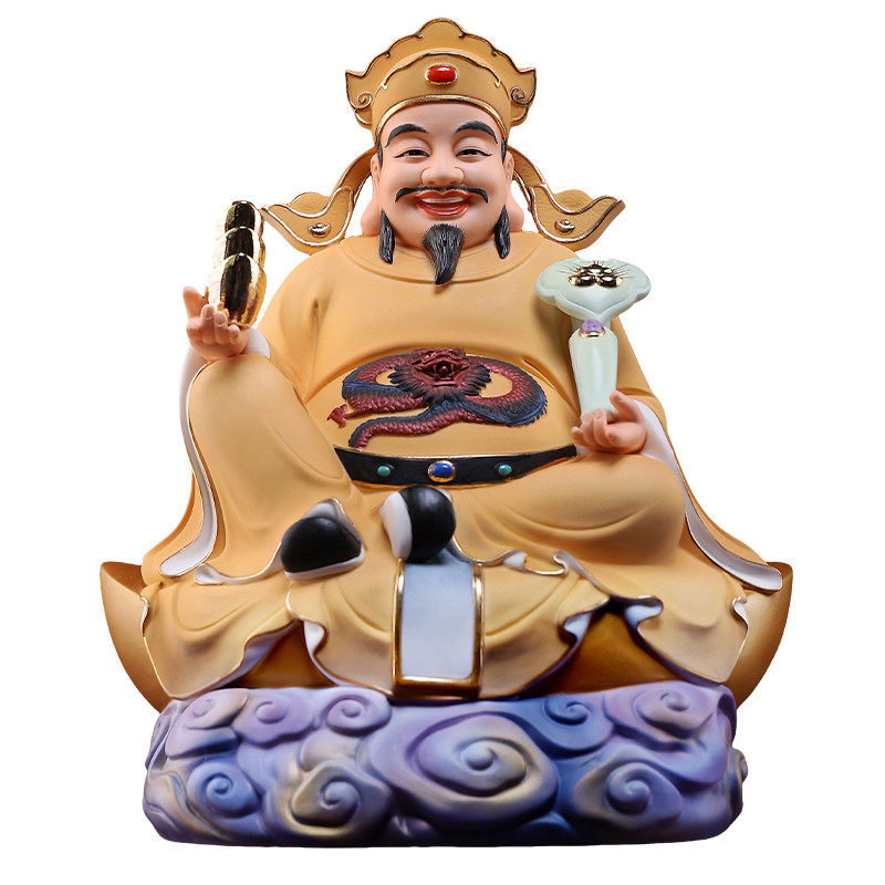 陶瓷元宝财神像祥云财神爷神像