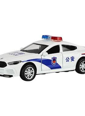 M8警车合金车模132儿童玩具车模型仿真汽车车模男孩生日礼物摆件