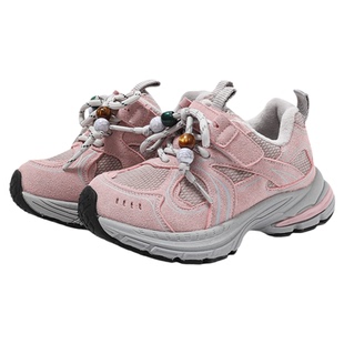 千百度童鞋运动鞋2026新款冬季女童加绒时尚运动鞋保暖二棉老爹鞋