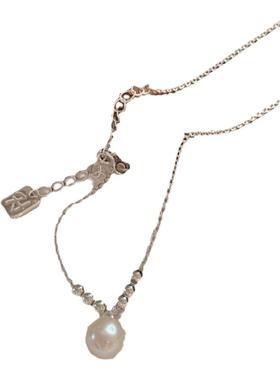 925纯银蛇骨链淡水珍珠项链