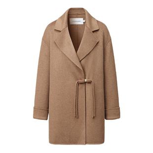 VGRASS维格娜丝新中式国风冬季新款盘扣设计羊毛大衣毛呢外套